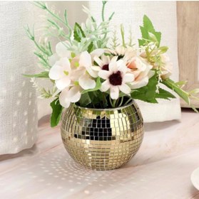 Resim Eco Lounge Kendinden Yapışkanlı Aynalı Kare Gold Sticker 30x30 Cm 