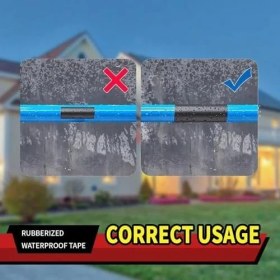 Resim TeknoKapsül Koli Bandı, 10 cm x 150 cm Kauçuklu Su Geçirmez Bant, Elektrik Bandı, Yapışkanlı Yalıtım Bandı, Güçlü Yapıştırıcı ve Suya Dayanıklı Yüzey, Iç/dış Mekan Kaydırmaz Koli Bandı 
