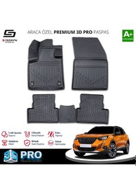 Resim S-dizayn Peugeot 2008 3d Pro Havuzlu Paspas 2019-2023 A+ Kalite 