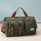 Resim Wukds Büyük Kapasiteli Seyahat Duffle Çantası - Ayakkabı Bölmesi, Ayarlanabilir Omuz Askıları, Çoklu Cepleri olan Dayanıklı Oxford Kumaş Spor & Gym Çanta - Erkekler ve Kadınlar için Dönüştürülebilir Crossbody/El Taşımalı (Ordu Yeşili, Gri, Bej, Siyah), Sağlam Fermuarlı, Antrenman Ekipmanı, Çok Yönlü Taşımak, Uzun Ömürlü Malzeme, Fitness Tutkunları İçin 