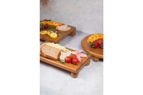 Resim Justwood Justwood Ahşap Kahvaltılık Sunum Servis Tabağı Çeyiz Seti 