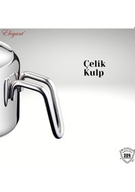 Resim Kombi Orta Boy Çelik Kulplu Çaydanlık Takımı Çelik 