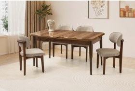 Resim Mobilgen Sadece Masa Hazar 160+37 Kelebek Kütük Hg Açılabilir Masa Kahverengi 