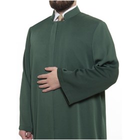 Resim İkranur Nafi Hakim Yaka Sade İmam Cübbesi Yeşil 