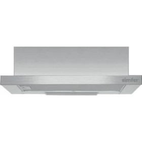 Resim Simfer 8511 60CM Inox Sürgülü Aspiratör 10000 m3/saat Maksimum Emiş Gümüş Renk 