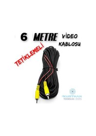 Resim 6 Metre Araç Kamerası Video Kablosu Tetiklemeli Rca Soket 