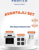 Resim Profilo FXSA344C -OE36K2P10D - DVK6J429 3'lü Beyaz Ankastre Set 