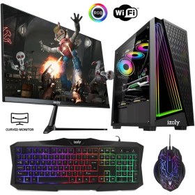 Resim IZOLY Eye X I5-10400f 8gb 256gb Ssd M.2 Gddr5 4gb Rx550 500w 80+ 24" Oyuncu Masaüstü Bilgisayarı 