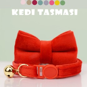 Resim Bow Tie Cat Collar Safety Bell Cat Collar - LIGHT PURPLE Collar + Bow Tie / S/M 