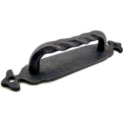 Resim Antika Tarz Dekoratif Pirinç Burgulu Çekme Kol - 148x33 Mm, Oksit 