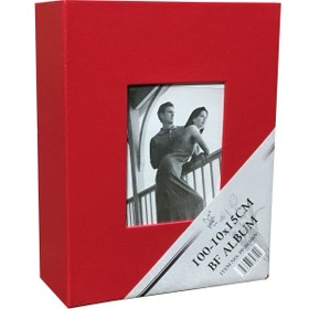 Resim BF ALBÜM Fotoğraf Albümü Vinleks Deri 10x15 100'lük Kırmızı 