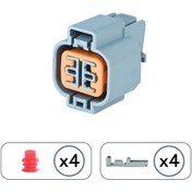 Resim Boğaz Kelebeği Soketi Gri 4 Pin Kablosuz 