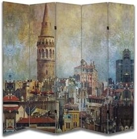 Resim Şehir Temalı Özel Tasarım Paravan Room Divider PRV1094, 180 x 180 