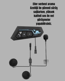 Resim Mey İthalat Bt22 Kask Bluetooth Kulaklık Su Geçirmez Motosiklet İletişim Sistemi 