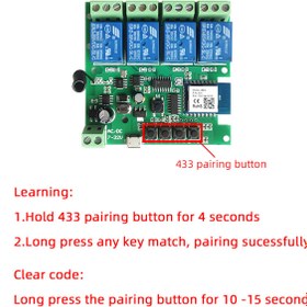 Resim isteburadayiz Tuya Wifi Bt 433mhz Akıllı Uzaktan Kumanda Kablosuz Anahtar Evrensel Modül 4ch Dc 5v (MEDİABİL) 