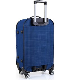 Resim Orta Boy 4 Teker Kumaş Valiz Saks Mavi 1081 Saks Mavi 