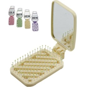 Resim Mena Rise Aee® Dikdörtgen Katlanır Aynalı Tarak – Çocuk ve Yetişkin Kullanımı Için | Çanta Boy, Taşınabilir, Ergonomik Plastik Tarak (17,5 Cm) – Katlanır Ayna ve Delikli Tasarım Karışık Renk 