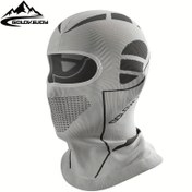 Resim 1 adet Balaclava Kaykay Maskesi - Erkekler ve Kadınlar için Rüzgar Geçirmez, Termal Bisiklet Kapüşonlu, Tam Yüz ve Boyun Koruma, Yüksek Performanslı Örme Kumaş, Dış Mekan Sporları için İdeal, Noel Hediyesi, Kış Spor Giyim|Spor Balaclava|Örme Dokulu Mask 