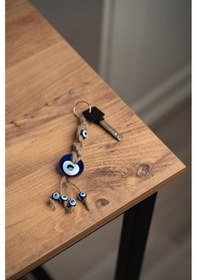 Resim Anahtarlık Hasır Makrome Nazar Boncuklu Kötü Göz Kovucu Araba Çanta Süsü 