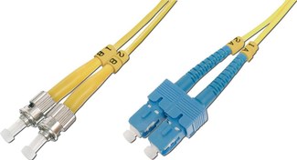 Resim Beek ST-SC Fiber Optik Patch Kablo, 9\u002F125 µ, Singlemode, 3.0mm, Duplex, OS2, LSZH, 15 metre 