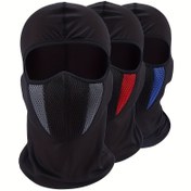 Resim Nefes Alabilir Polyester Balaclava Kayak Maskesi, Ilımlı Dış Mekan Spor Başlığı, Mesh Panel ile Motorlu Bisiklet Sürüşü ve Bisiklet için 