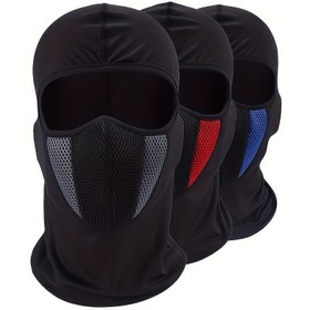 Resim Nefes Alabilir Polyester Balaclava Kayak Maskesi, Ilımlı Dış Mekan Spor Başlığı, Mesh Panel ile Motorlu Bisiklet Sürüşü ve Bisiklet için 