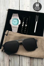 Resim Northwatch Erkek Saat Gözlük Bileklik ve Kolye Hediye Seti – Şık Kutulu Kombin 