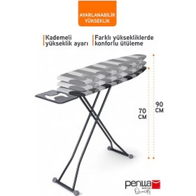 Resim Perilla Hely Ütü Masası İronika Extra Kalın Borulu Kurutmalık Set Antrasit 