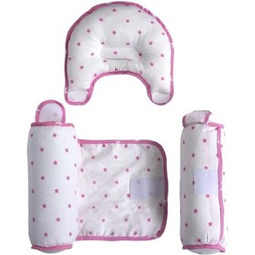 Resim Sevi Bebe Kafa Şekillendirici Yastık & Yan Yatış Yastığı Pembe 