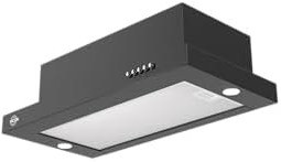 Resim Vicoa-Vuh 6001-B-60 Cm. Siyah Dolap Altı Davlumbaz - 500 m³/saat Yüksek Emiş Gücü 