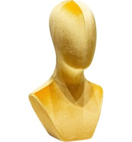 Resim Suntek Peruk Sergileme Standı Çok Yönlü Manken Baş Sarı 