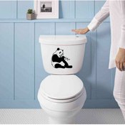 Resim cnpromosyon Sevimli Panda Silüeti Dekoratif Wc Klozet Sticker, Çıkartma, Etiket 