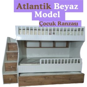 Resim Mürsel Mobilya, Atlantik Beyaz Model Çocuk Ranzası 