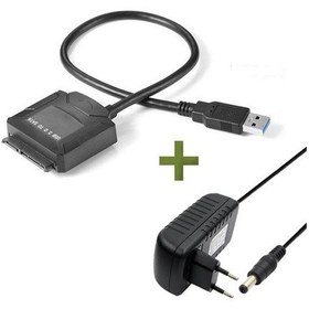 Resim Usb 3.0 Adaptörlü 2.5 İnç-3.5 İnç Sata Harddisk Bağlantı Kablosu 