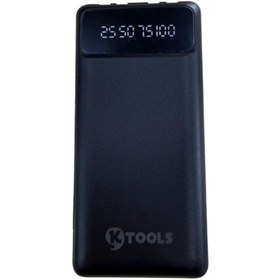 Resim Ktools Boost Trio 10000 Mah Dahili Kablolu Powerbank Siyah Type-c & Lightning Black 