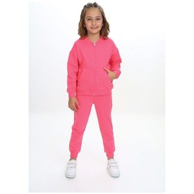 Resim Toontoy Kids Toontoy Kız Çocuk Damla Nakışlı Eşofman Takım Fuşya 