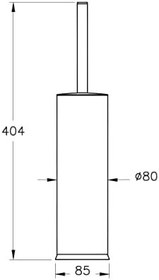 Resim VitrA Base 300 A44155 Tuvalet Fırçalığı, Krom 