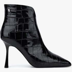 Resim Valmenti Kadın Hakiki Deri Siyah Kroko Topuklu Bot 1096 9666 Bn Bot Sk25-26 Sıyah Kroko Siyah Kroko 