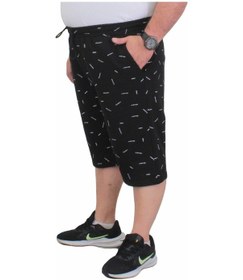 Resim Mocgrande Erkek Büyük Beden Penye Şort Justice 24645 Sıyah-Sıyah Siyah 