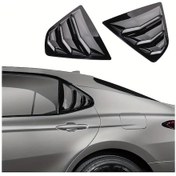 Resim Xuweiwei Toyota Camry 2024 2023 2022 2021 2020 2019 2018 Parlak Siyah Sportif Araba Arka Yan Pencere Havalandırma Kapağı 2li Set 