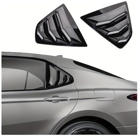Resim Xuweiwei Toyota Camry 2024 2023 2022 2021 2020 2019 2018 Parlak Siyah Sportif Araba Arka Yan Pencere Havalandırma Kapağı 2li Set 