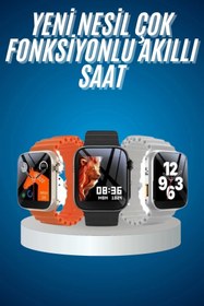 Resim Necolabs Yeni Nesil Akıllı Saat Müzik Dinleme Bildirim Görme Sesli Asistan Desteği 