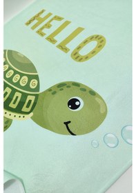 Resim Sevimli Kaplumbağa Dijital Baskılı 70x140 Cm Çocuk Plaj Havlusu 