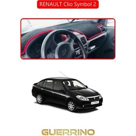 Resim Renault Clio Symbol 2torpido Koruma Halısı Kırmızı Kenar 