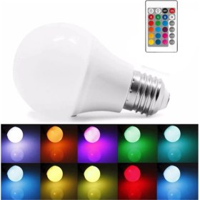 Resim 10W Parlak Rgb LED Akıllı Ampul | Kumandalı Renk Değiştiren Dekoratif Lamba (1100 Lümen) 