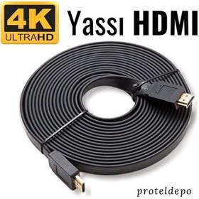 Resim Irenis Hdmi Kablo - Yassı 4K Hdmi Kablosu 5 Metre 
