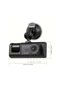 Resim Dv300 Yeni 3 Kameralı Araç İçi Kayıt Kamerası Trafik Recorder 2 İnç Ips Ekran Full Hd 1080p 