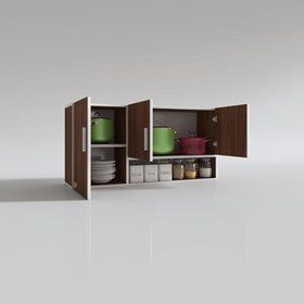 Resim Kenzlife hazır mutfak mirandus22 cvz 060 * 120 * 22 mutfak banyo dolabı kapaklı raflı 