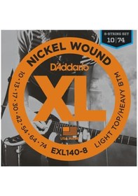 Resim D'addario Exl140-8 Xl Nickel Wound 8 Telli Elektro Gitar Tel Seti - 10-74 Profesyonel 8 Telli Gitarlar İçin Optimize Edilmiş Gerilim, Genişletilmiş Frekans Aralığı Ve Nikel Sargı 