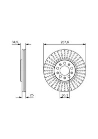 Resim Skoda Roomster 1.4 2006-2015 Bosch Ön Disk 288x25 2 Adet 